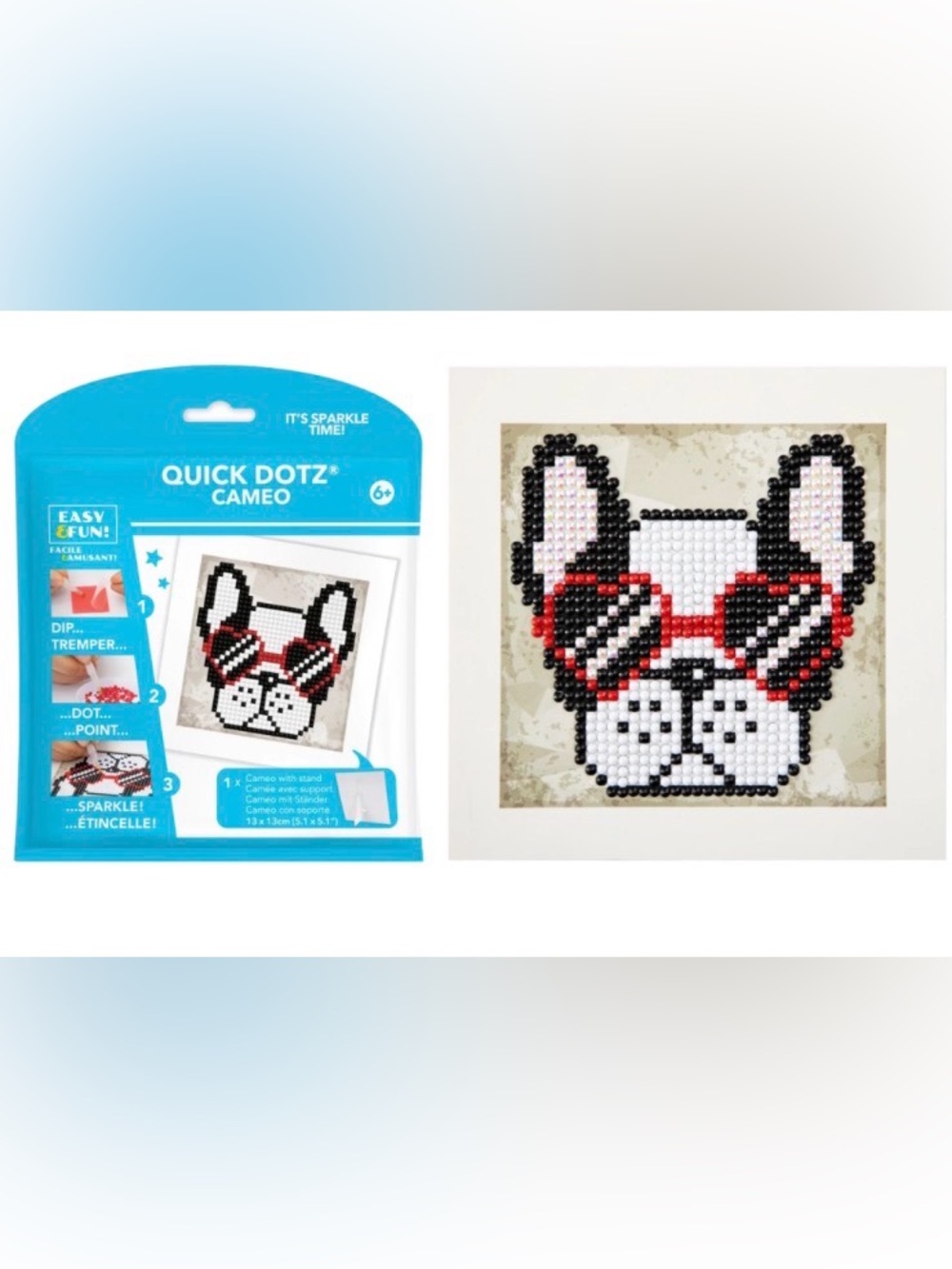 Diamond Dotz Cool sunnies Dog Diamond Craft Kit with Dotz Gems 5.1"x5.1"